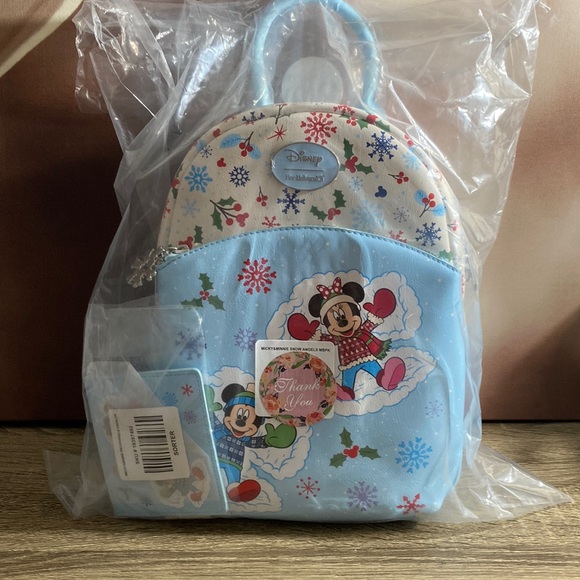 Mickey Minnie Mouse Snow Angels Backpack SET NWT - Picture 12 of 12